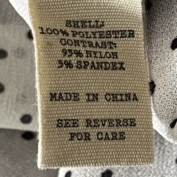 Sheer Ombre Shirt Sz L Gathered Layered Polka Dot Lace Back Blouse Fairy Grunge - Picture 13 of 14